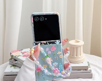Flower Transparent Bracelet Case for Motorola Razr