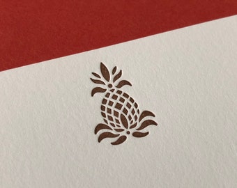 Pineapple Letterpress Note Card