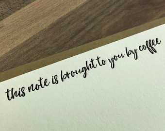 This Note Is Brought To You By Coffee Letterpress Note Card Set of 6