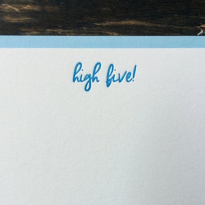 Cartes de correspondance typographiques High Five - Lot de 6