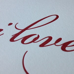 I Love You Letterpress Card image 3