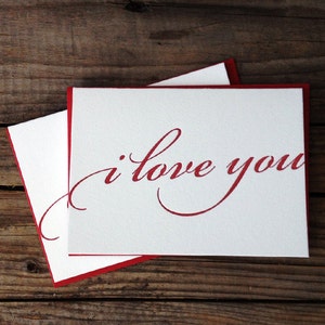 I Love You Letterpress Card image 1