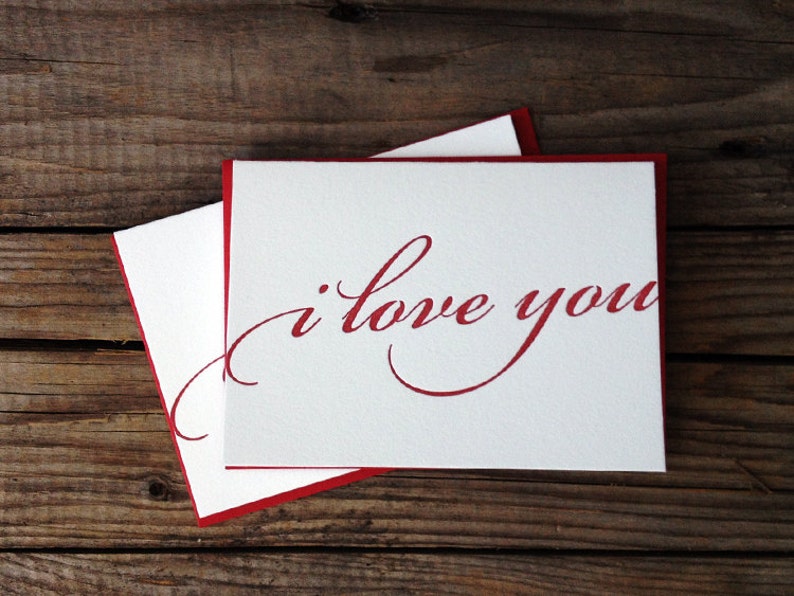 I Love You Letterpress Card image 1
