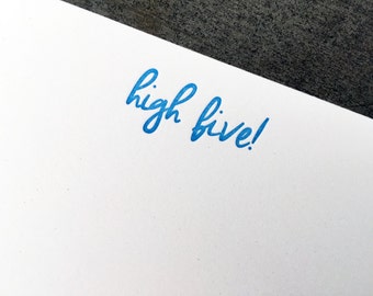 High Five Letterpress Notecard