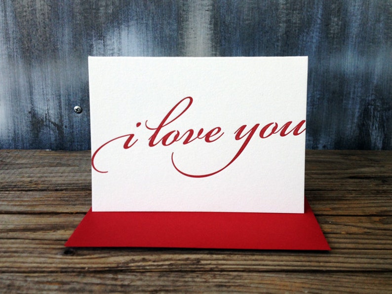 I Love You Letterpress Card image 4