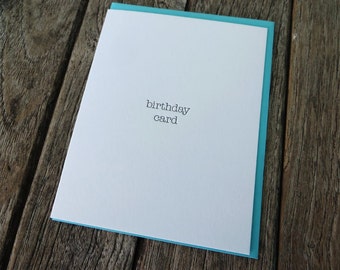 Generic Birthday Letterpress Card