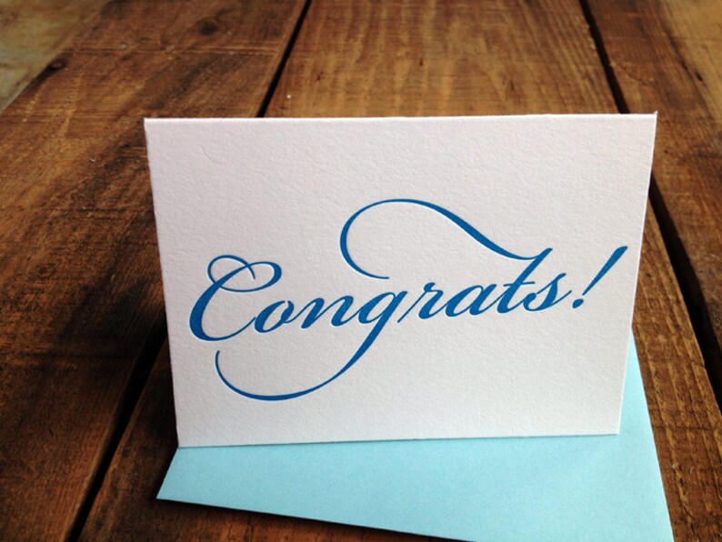 Congrats Letterpress Card image 4