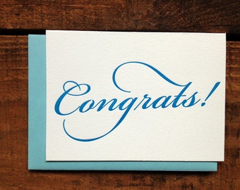 Congrats Letterpress Card