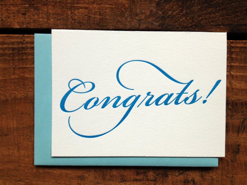 Congrats Letterpress Card image 1