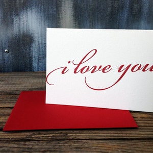 I Love You Letterpress Card image 2