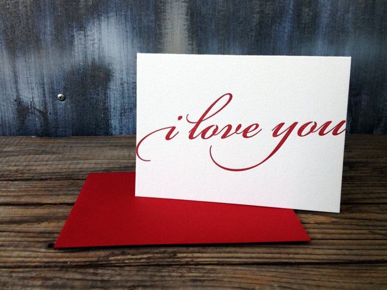 I Love You Letterpress Card image 2