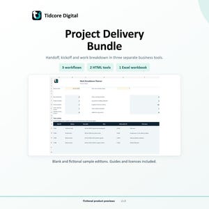 Project Delivery Bundle | Excel, HTML & PDF Templates