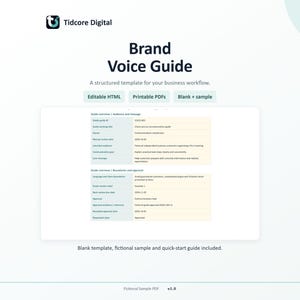 Brand Voice Guide | Editable HTML & PDF