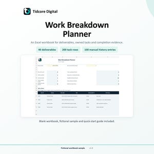 Planificateur de répartition des tâches du projet | Modèle Excel