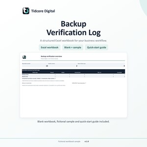Sicherungsprüfprotokoll | Excel-Vorlage