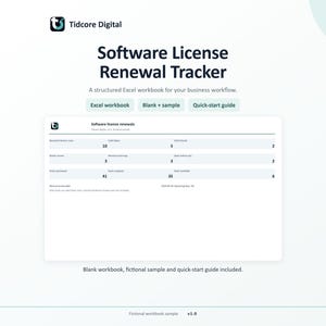Suivi du renouvellement des licences logicielles | Modèle Excel