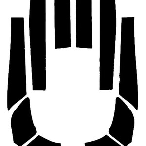 May include: A black traction mat set for a personal watercraft, featuring a segmented design with multiple vertical and angled pieces. The bottom section displays the red Sea-Doo logo text centered on a solid black base piece.