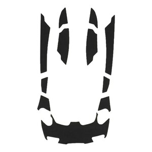 May include: A set of ten individual black adhesive decals arranged in a symmetrical pattern. The shapes consist of elongated strips, curved segments, and a wider base piece, all featuring smooth edges and a solid matte black finish throughout.