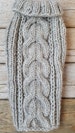 Light Gray Cable Knit Dog Sweater -Small Dog Sweater-Chihuahua sweater-Pet Sweater-Dog Costume Multiple sizes 