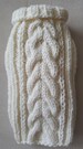 White Cable Knit Dog Sweater-Knitted Dog Sweater-Dog Coat-Dog Costume-Dog Clothes- Multiple Sizes 