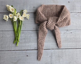 Hand Knitted Sophie Scarf - Knitted Neck Scarf - Small Knit Scarf -  Sophie Scarf