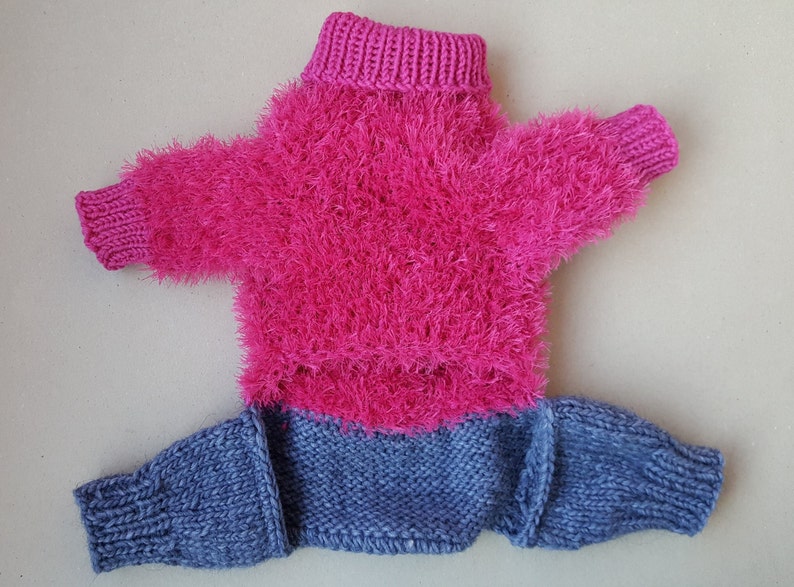 Knitted Dog Sweater-Dog Coat-Dog Costume-Small Dog Clothes-Dog Fashion Dog Jumpsuit Dog Sweater Size S