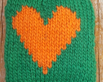 Hand Knit Heart Design Dog Sweater -Small Dog Sweater-Chihuahua sweater-Pet Heart Sweater-Dog Heart Costume size XS- S -M