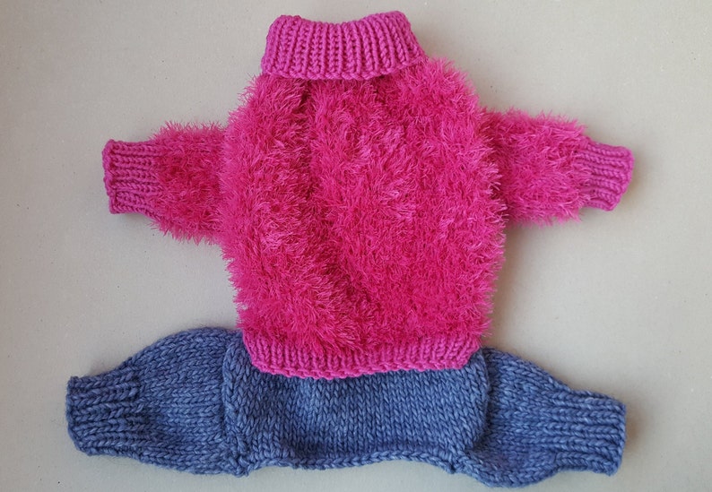 Knitted Dog Sweater-Dog Coat-Dog Costume-Small Dog Clothes-Dog Fashion Dog Jumpsuit Dog Sweater Size S