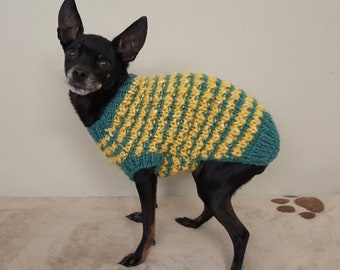 Hand Knit Dog Sweater -Small Dog Sweater-Chihuahua sweater-Pet Sweater-Dog Costume Multiple sizes