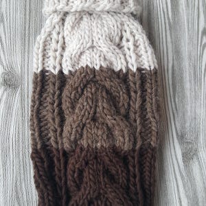 Small Dog Sweater -Hand Knit Dog Sweater-Hand Knit-Chihuahua Sweater-Dog Coat-Dog Costume-Dog Clothes Size S -Brown Dog Sweater