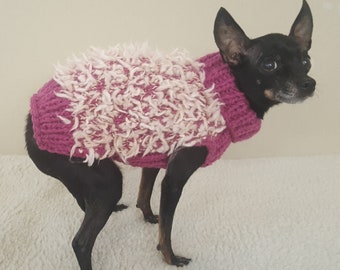 Small Dog Sweater-Chihuahua sweater-Pet Sweater-Dog Costume-Size S