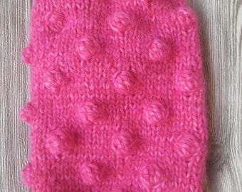 Hand Knit Mini Pom-Pom Design Dog Sweater -Small Dog Sweater-Chihuahua sweater-Pet Sweater-Dog Costume size XS- S -M