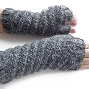 Knitted fingerless gloves
