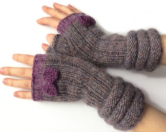 Gestrickte fingerlose Handschuhe / stilvolle fingerlose Handschuhe