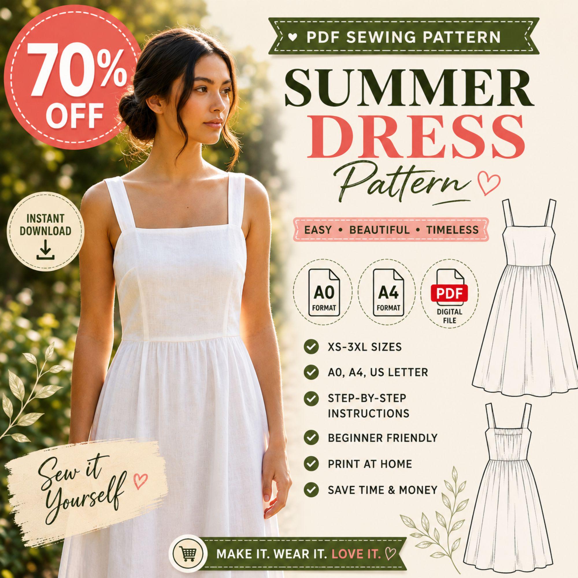 Cami Dress Pattern - Etsy
