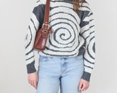 spiral pullover crewneck sweater, M