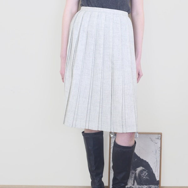 off white pleated midi skirt, S-M