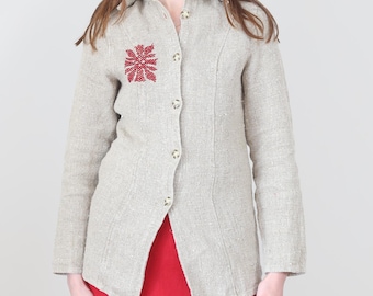 handbestickter roher Blazer, M