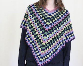 colourful crochet poncho