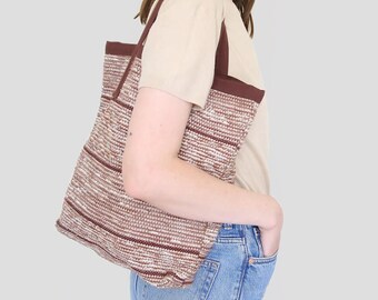 big woven tote bag, striped market bag
