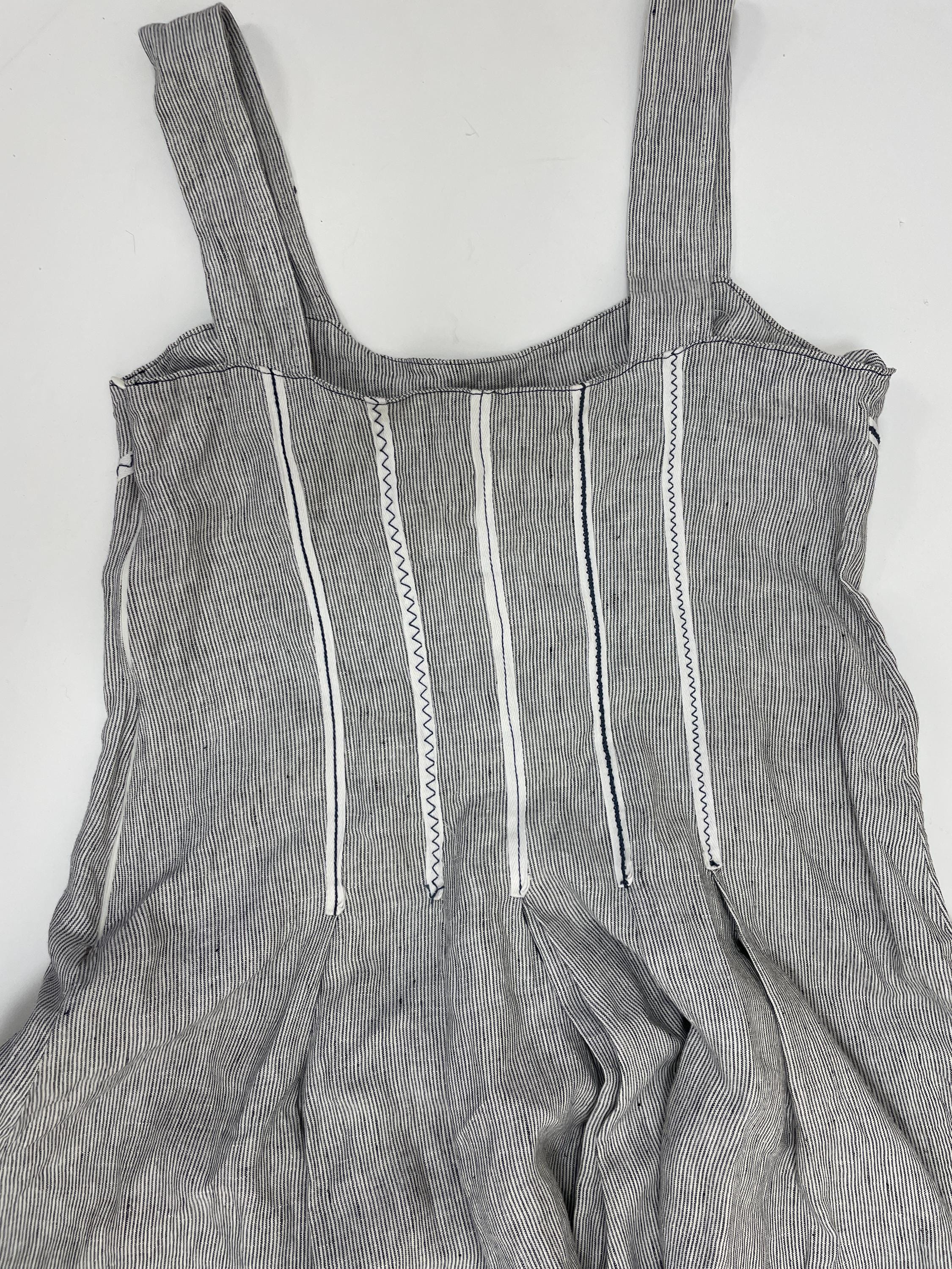 black and white striped corset dress Nightmare in Stripes Dress