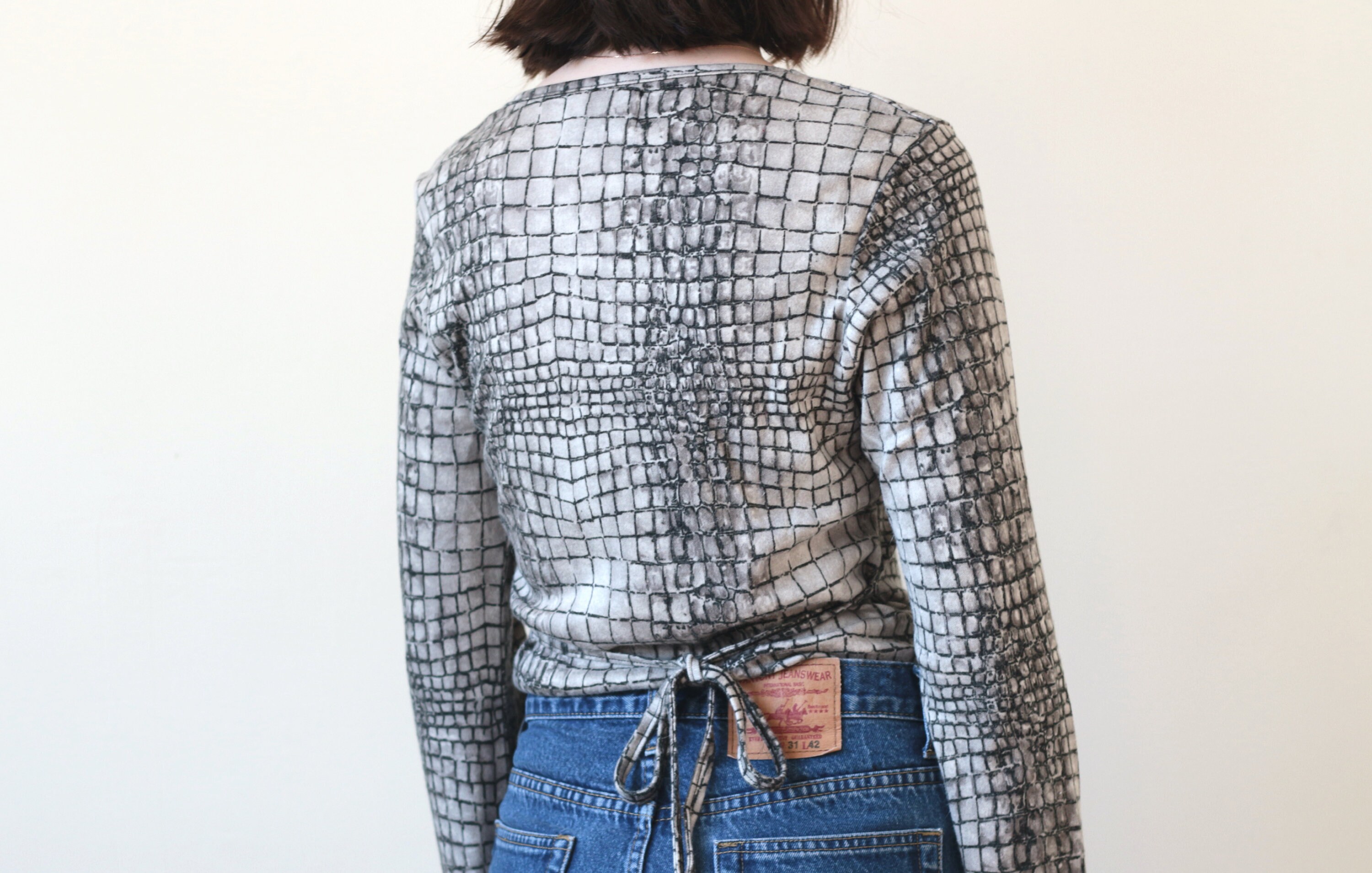 トップス vintage python sheer shirt blouse vintage python sheer shirt blouse