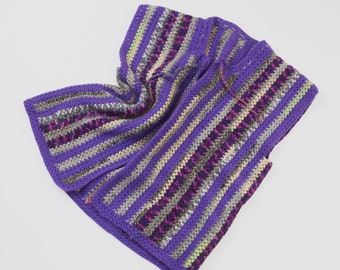 chaleco de ganchillo a rayas, L-XL