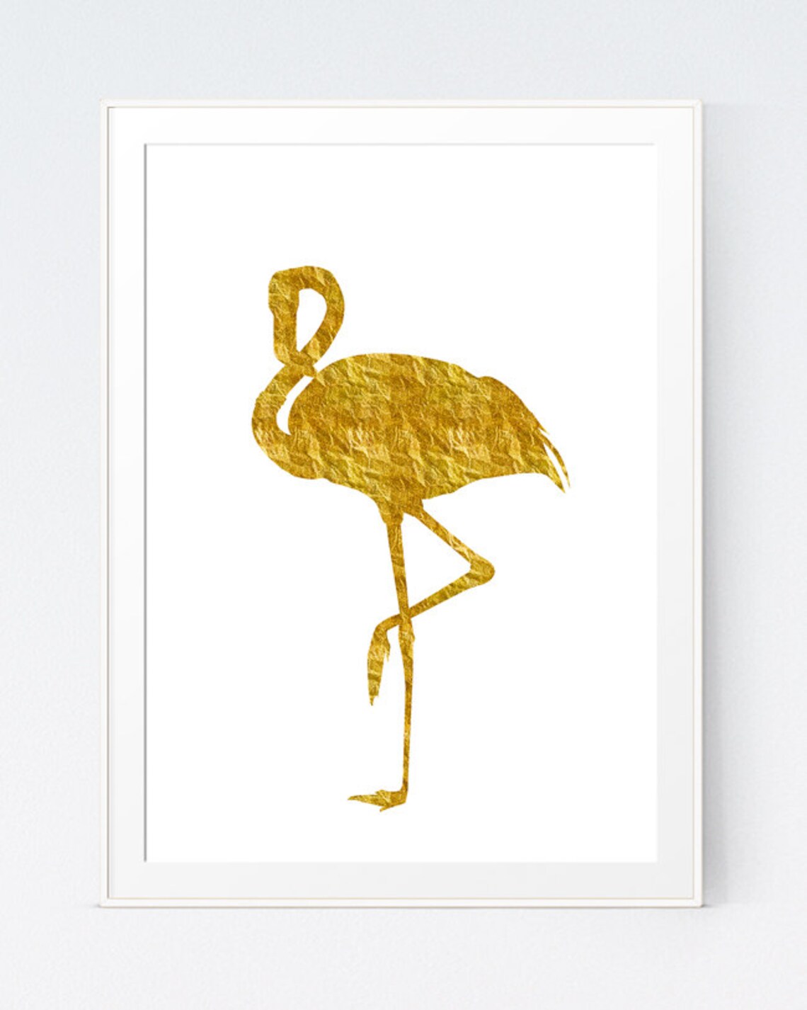Gold Flamingo Gold Print Animal Cute Flamingo Tropical Etsy