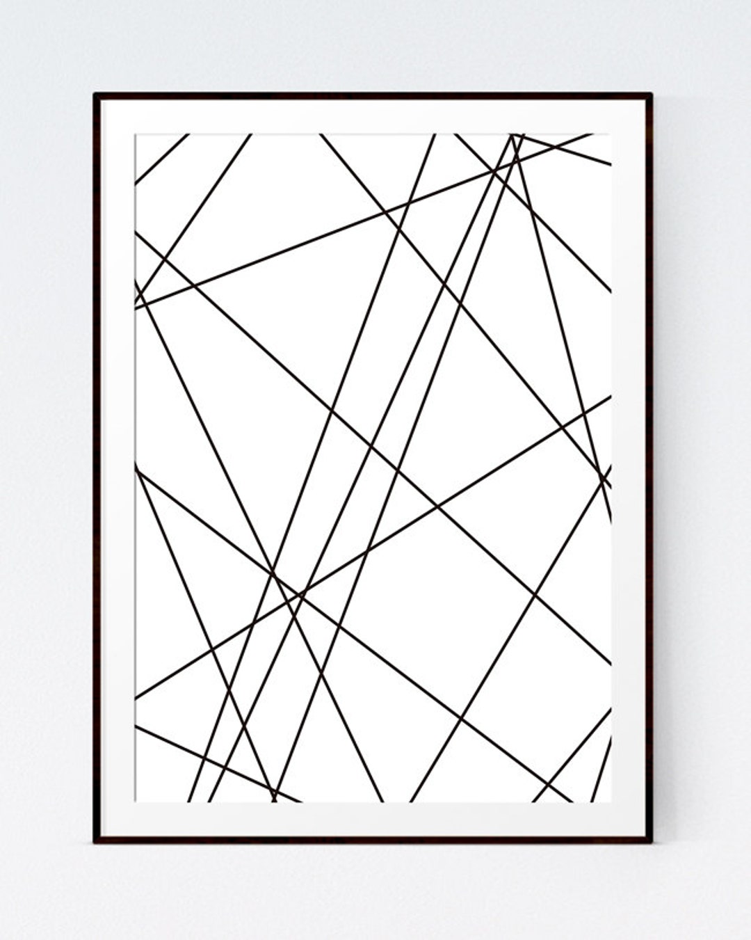 Geometric Art Black and White Print Abstract Geometric Etsy