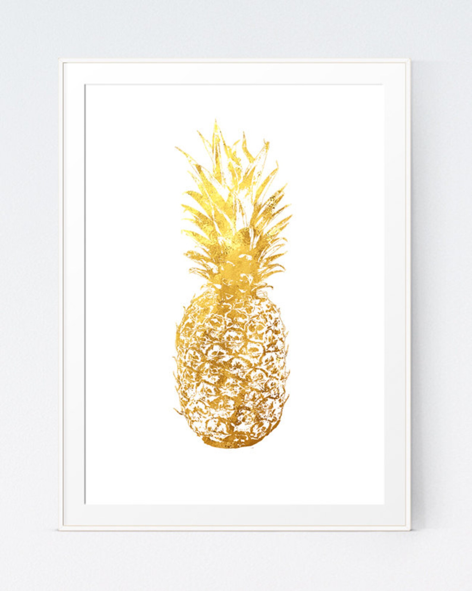 Gold Pineapple Gold Pineapple Print Home Decor Pineapple Etsy