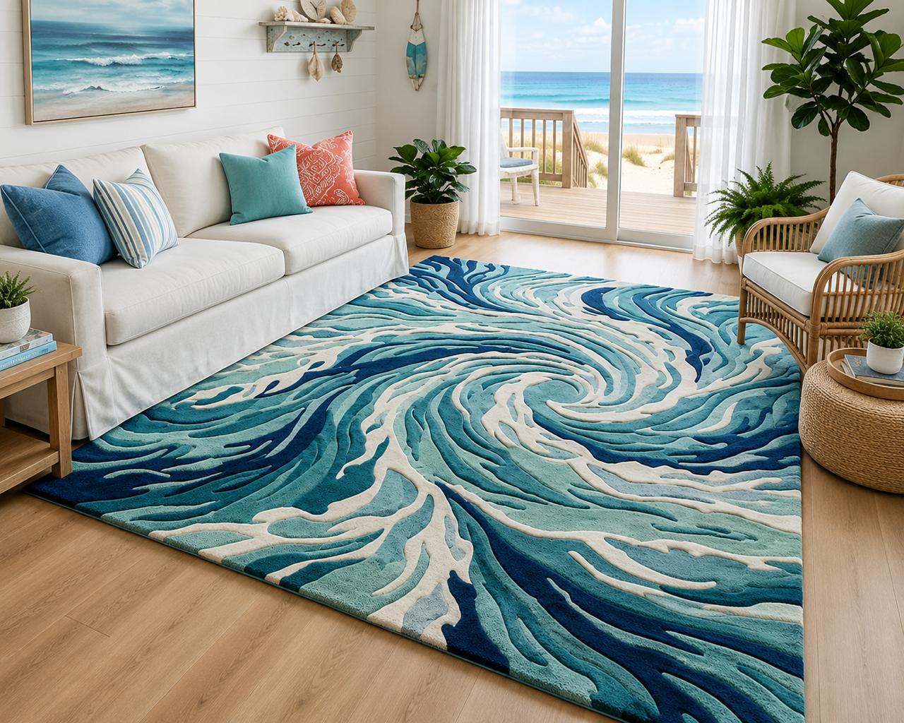 Aqua Area Rug - Etsy