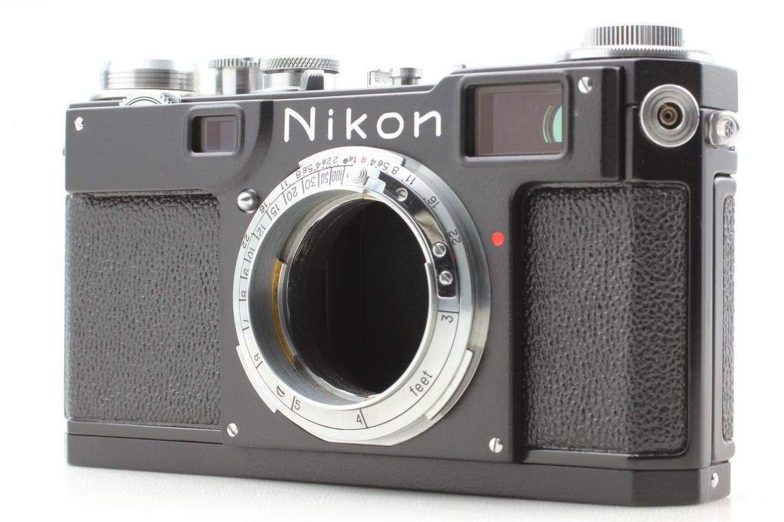 Black Repaint | Almost Unused | Nikon S2 35mm Rangefinder Film Camera Body | Fully Working | From Japan | 1950s Classic, Foto 2 von 5