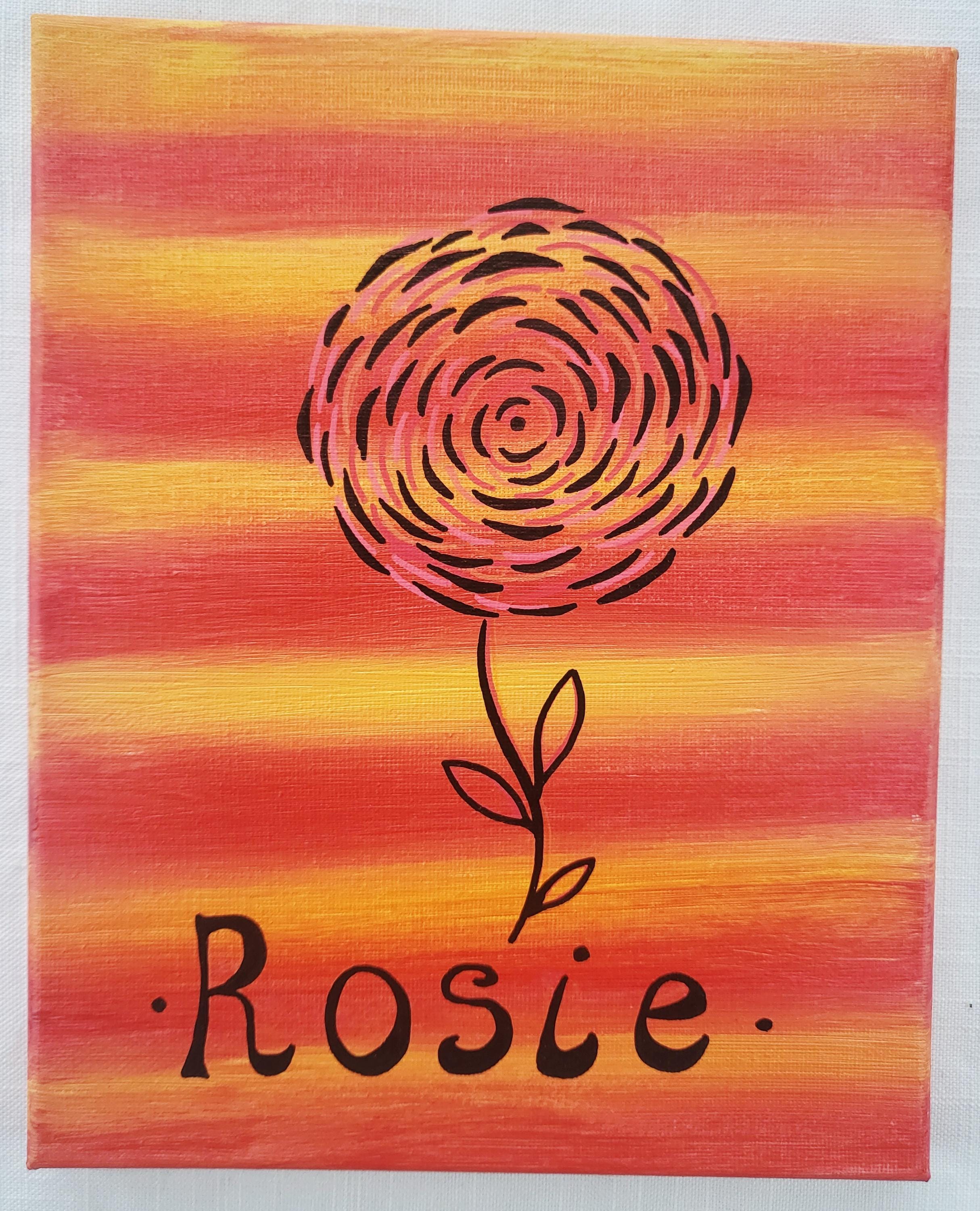 Stylized Rose - Etsy