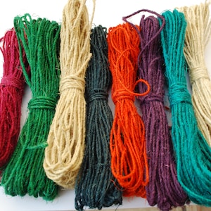 Fair Trade Hemp Twine, 10 Metre Lengths, Rustic Cord for Gift Wrapping